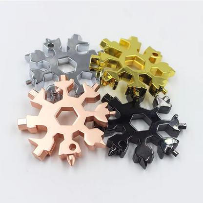 Viral 18-in-1 Snowflake Multi-Tool | Heavy-Duty Stainless Steel EDC Wrench, Screwdriver & Bottle Opener