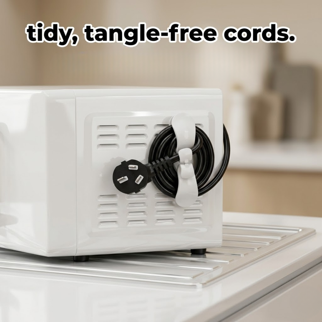 3M Heavy-Duty Adhesive Appliance Cord Keeper for Air Fryers, Coffee Makers & Toasters | Ultimate Home Storage Household Essential