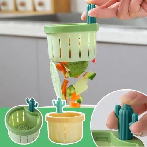 Cactus Sink Strainer: Stop Gross Clogs with One-Click Waste Disposal!