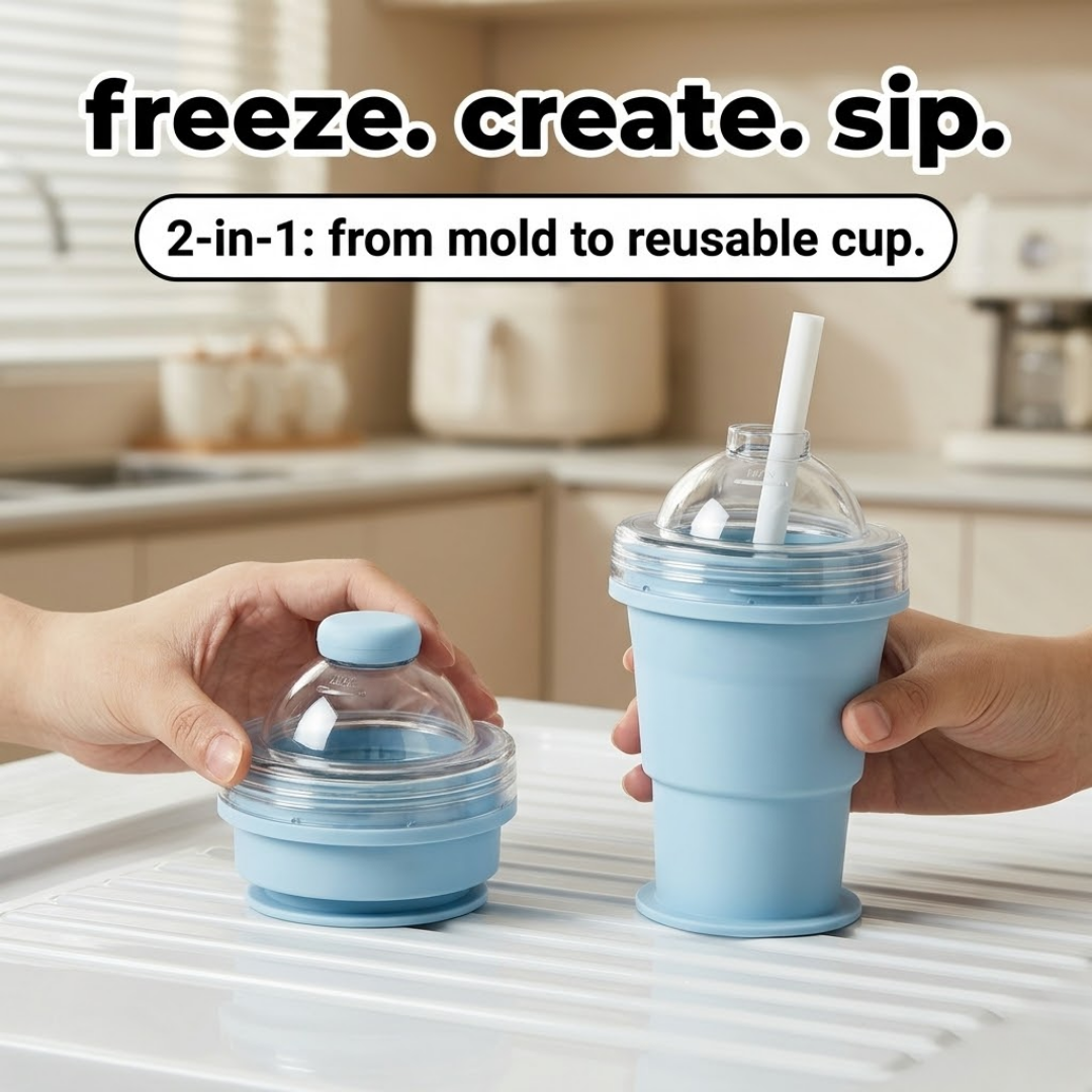 Special 30% Sales Today! Chill Anywhere: The Ultimate Portable Silicone Ice Sphere Mold Cup 🧊✨
