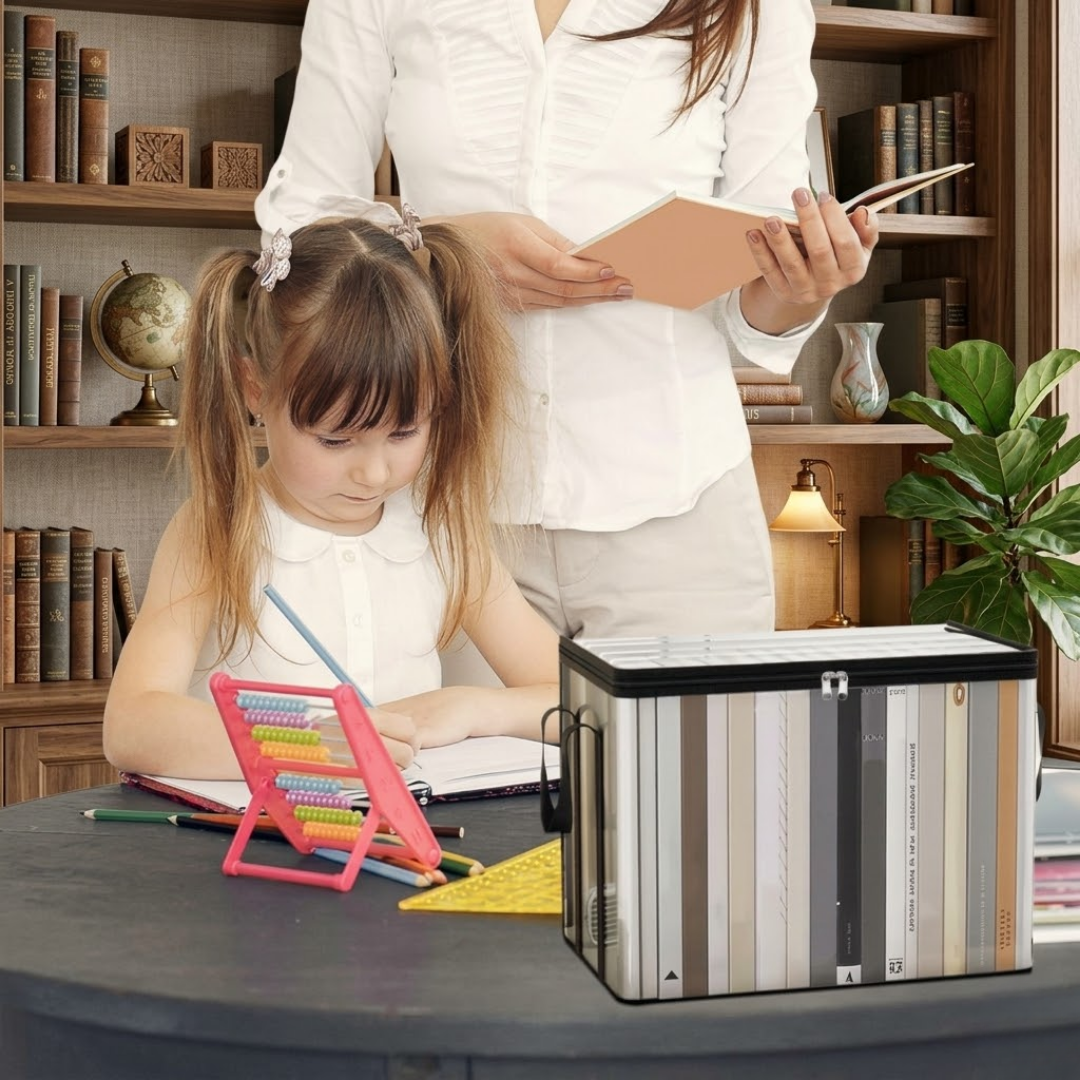 30% Today!! Clear PVC Book & Media Storage Box with Handle – Waterproof, Dustproof Stackable Organizer