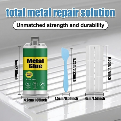 Heavy-Duty Industrial Metal Caster Glue | Waterproof AB Glue Repair Agent for Stainless Steel, Copper & Aluminum Sealant
