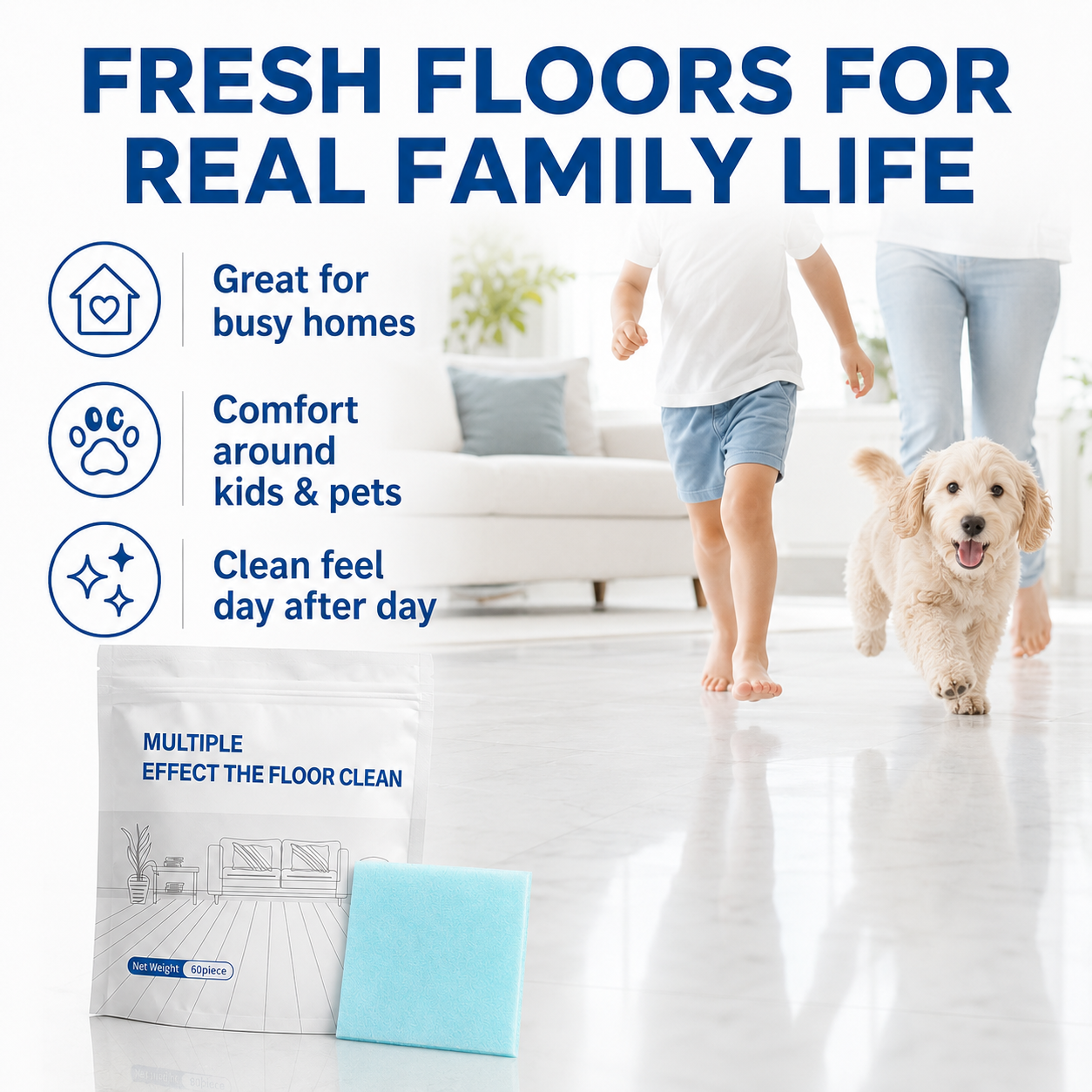 100pcs Multi-Surface Floor Cleaning Tablets – Antibacterial & Fresh