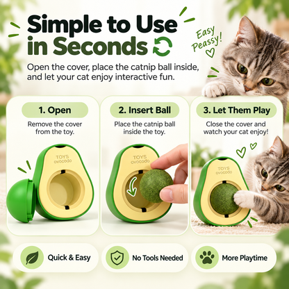 Avocado Catnip Ball Toy 🥑 | Turn Boredom Into Happy Playtime