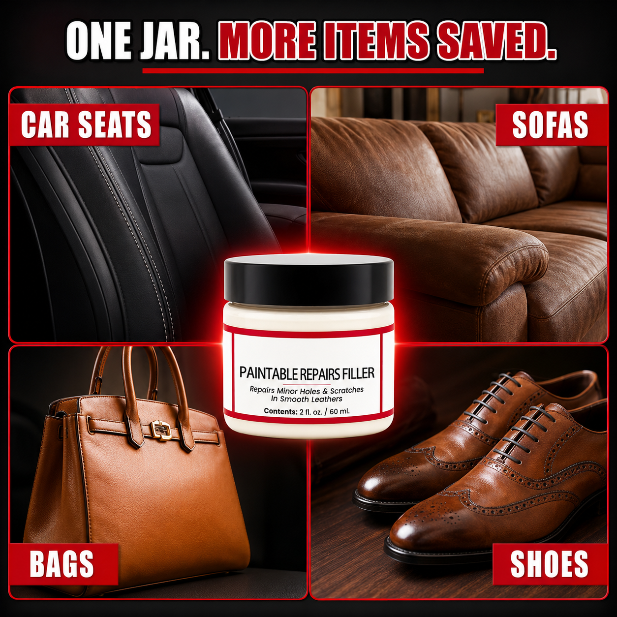 Ultimate Leather Repair Filler: Multifunctional Care Polish for Scratch, Crack & Hole Restoration