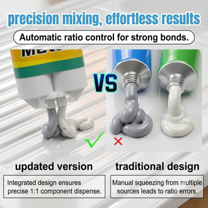 Heavy-Duty Industrial Metal Caster Glue | Waterproof AB Glue Repair Agent for Stainless Steel, Copper & Aluminum Sealant