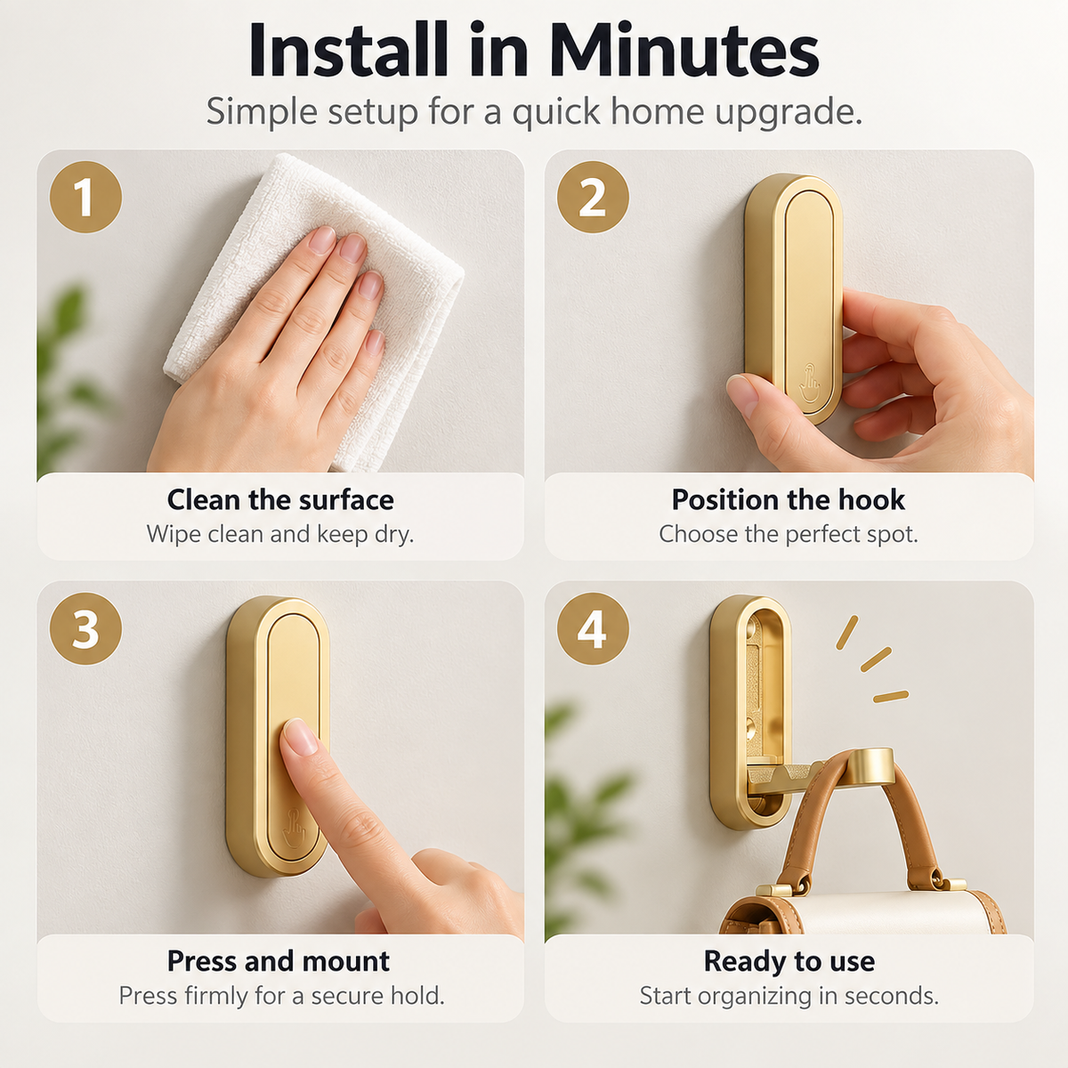 Foldable Wall Hook – Space-Saving Metal Organizer for Bags, Coats & Everyday Essentials