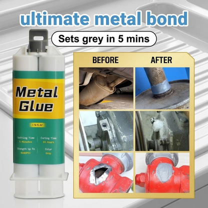 Heavy-Duty Industrial Metal Caster Glue | Waterproof AB Glue Repair Agent for Stainless Steel, Copper & Aluminum Sealant