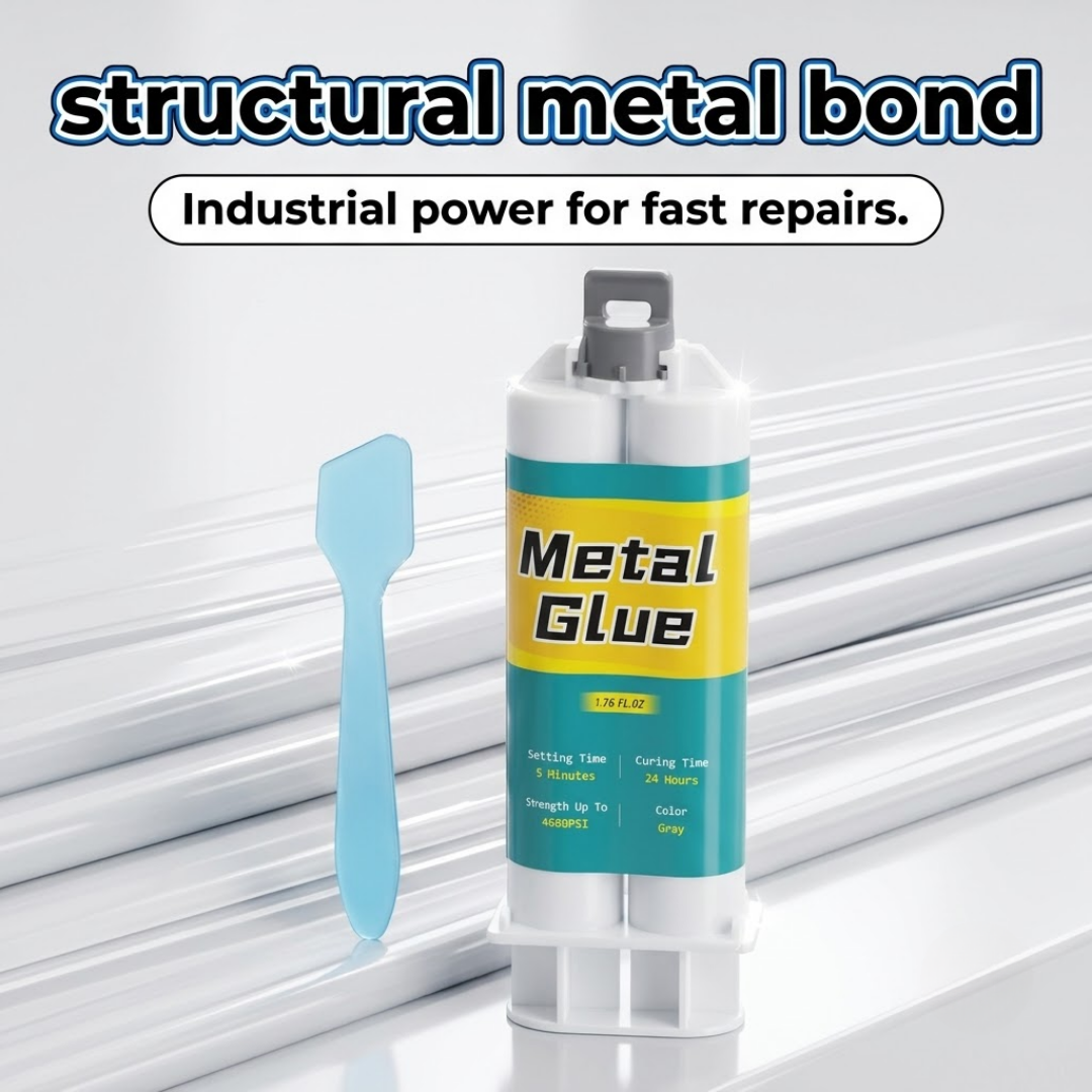 Heavy-Duty Industrial Metal Caster Glue | Waterproof AB Glue Repair Agent for Stainless Steel, Copper & Aluminum Sealant