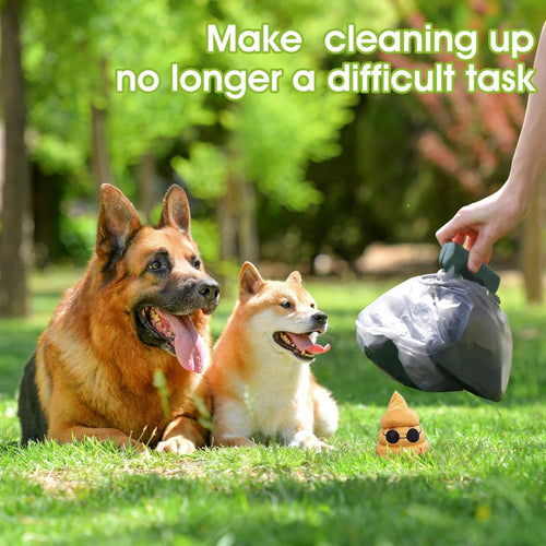 Portable Foldable Dog Waste Bag Holder with Large Mouth Clamp — Hands-Free Leash Clip for Walks & Travel