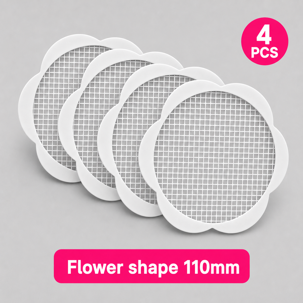 1Pack x 4PC Flower shape (110mm)