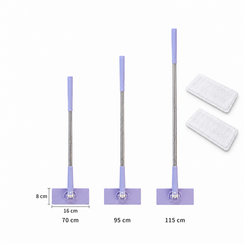 Ultra-Glide 360° Clip-On Mop | Electrostatic Dusting & Hands-Free Towel Release