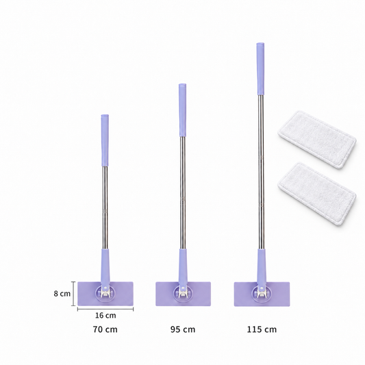 Ultra-Glide 360° Clip-On Mop | Electrostatic Dusting & Hands-Free Towel Release