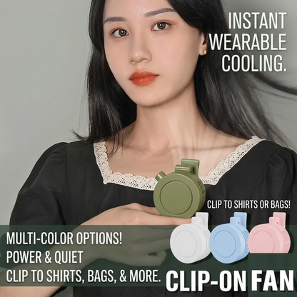Aero Clip 360° Wearable Smart Fan | Whisper-Quiet Hands-Free Cooling