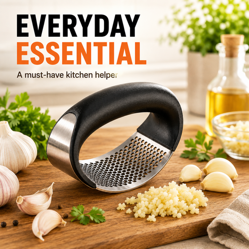 Garlic Press Rocker – Easy Stainless Steel Garlic Mincer