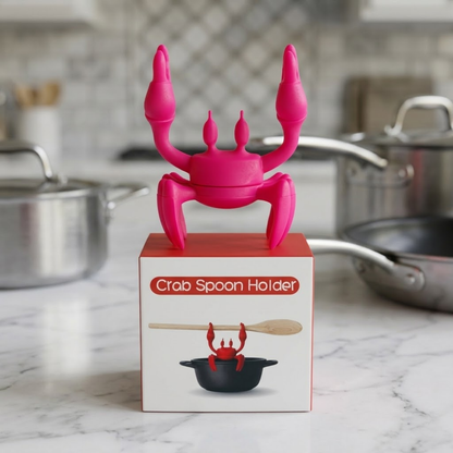 (𝙎𝙥𝙚𝙘𝙞𝙖𝙡 𝙋𝙧𝙤𝙢𝙤𝙩𝙞𝙤𝙣💖) The Crab Multitasking Spoon Rest & Pot Lid Riser | Mess-Free Kitchen Gadget