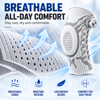 Adjustable Sports Knee Brace with Rotary Dial | Secure Compression & Lateral Support