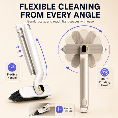 V-Shaped Rotating Gap Brush | Deep-Clean Corners, Grooves & Window Tracks
