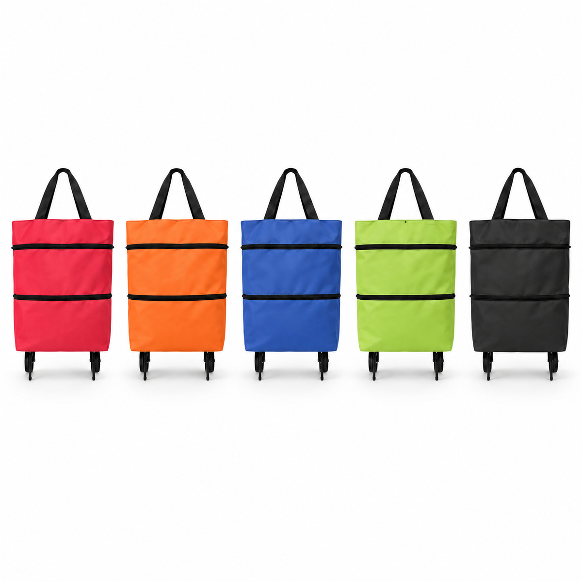 Portable Grocery Shopping Cart, Household Foldableable Carryable Shopping Bag, Lightweight Wheeled Trolley,