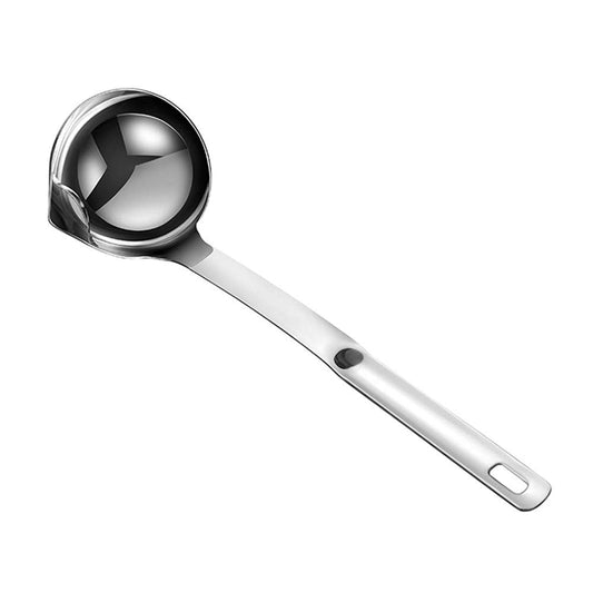Stainless Steel Oil Separator Soup Ladle Gravy Food Fat Separator Skimmer Spoon Grease Strainer Separater Hot Pot Oil Filter Spoon For Home Kitchen And Cooking,Soup Colander 12 Inch
