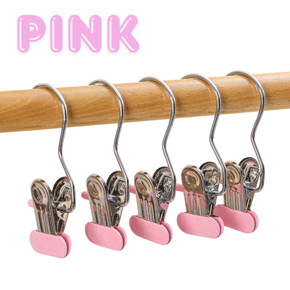 Laundry Hooks Stainless Steel for Closet Portable Home Travel Hats Handbags Towels Skirt Pack Hanging Organiser, house organizers