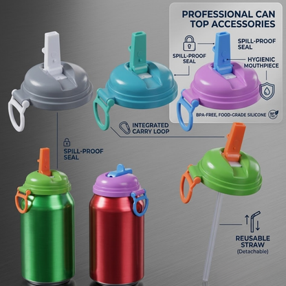 30% OFF TODAY! 🥤 Premium Leak-Proof Can Bottle Cap | Universal Soda & Coke Can Lid with Reusable Straw