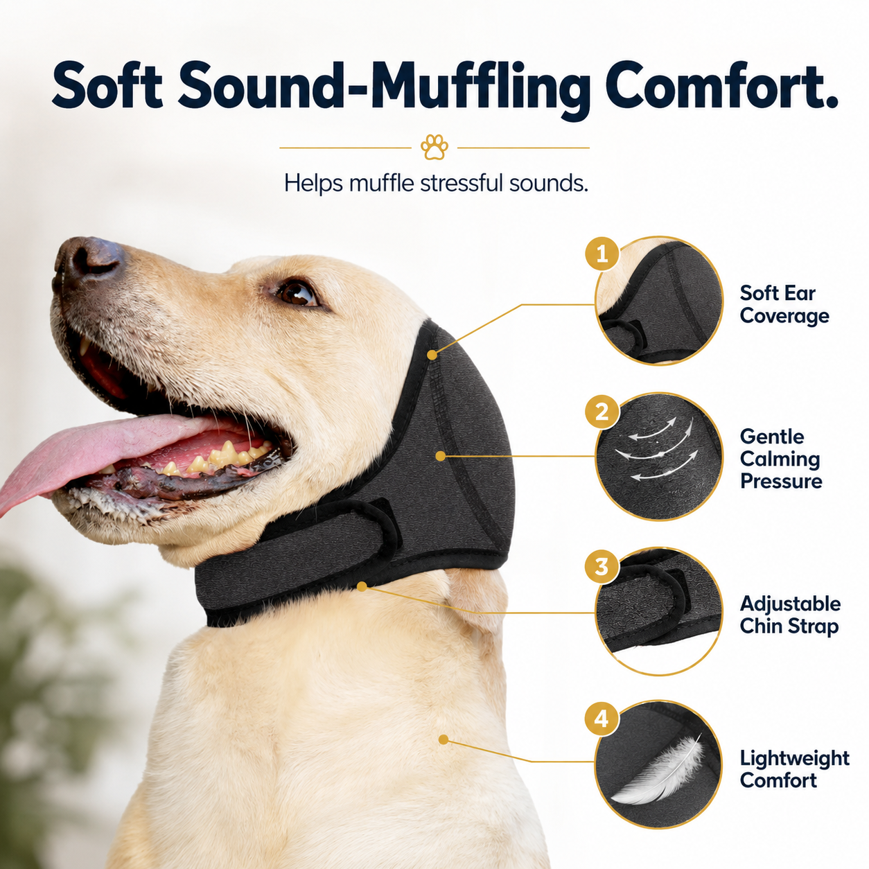 Dog Calming Hoodie Ear Wraps for Dogs, Waterproof Dogs Swim Cap, Pet Ear Cover Muffs for Anxiety Relief Noise Cancelling, Doggy Head Warp Ear Protection for Hematoma Fireworks Bath Swim Blow（Grey)
