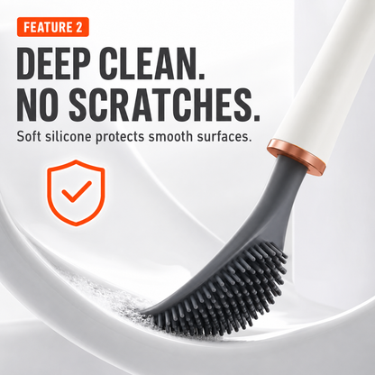 Bathroom Wall-Mounted Toilet Brush Magnetic Opening and Closing Silicone Soft Brush Automatic Opening and Closing Creative Toilet Cleaning Brush