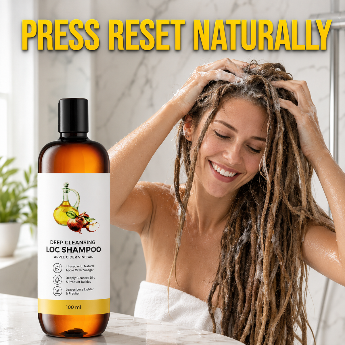 Deep-Cleansing Shampoo Set for Braids—A refreshing experience for easy braid care.