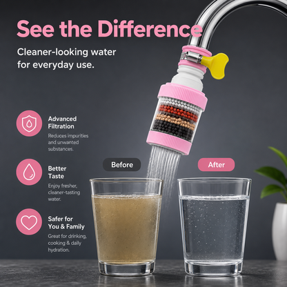 Faucet Filter Household Kitchen Six-Layer Filter Anti-Splash Shower Water Purification Water-Saving Universal Multi-Functional Water Filter