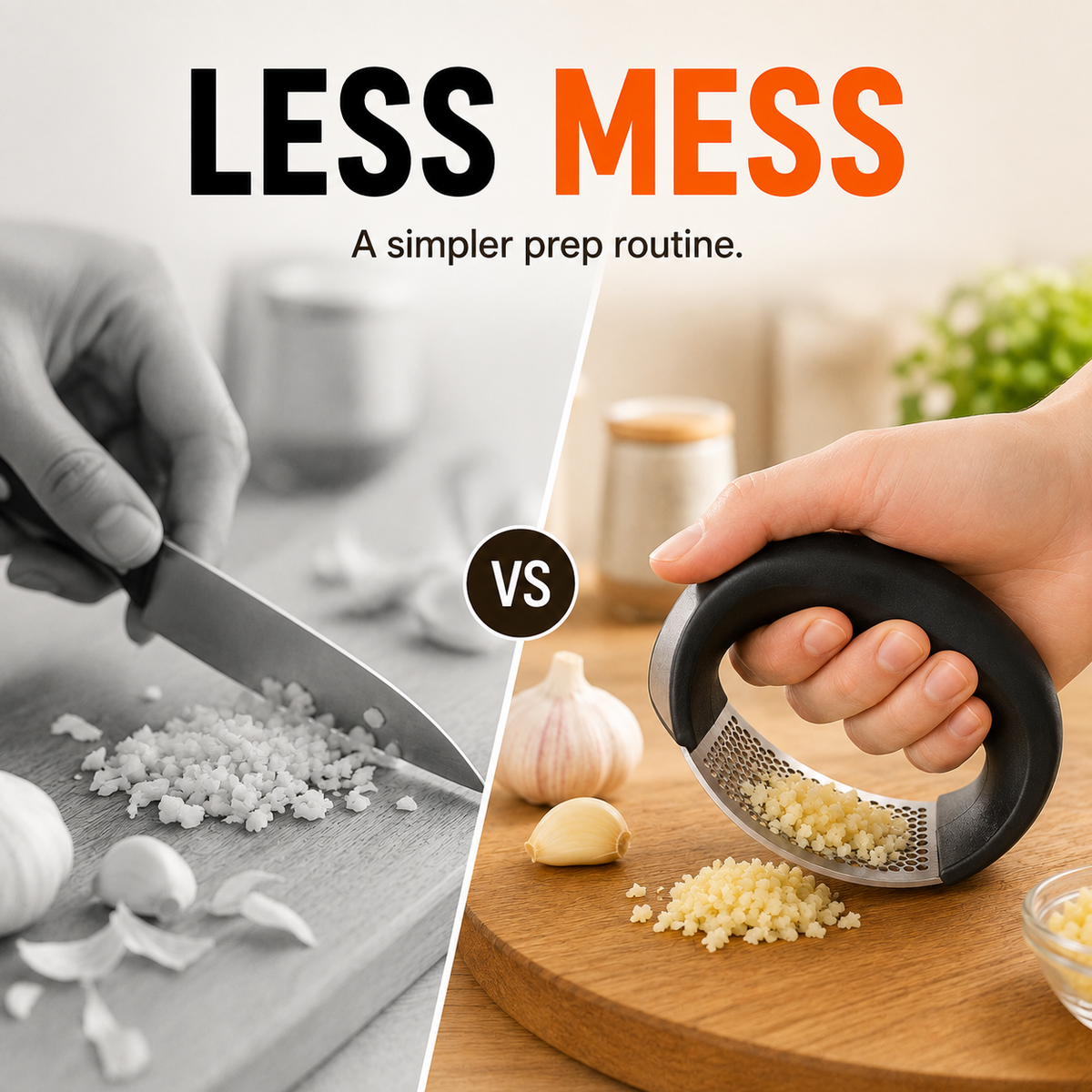 Garlic Press Rocker – Easy Stainless Steel Garlic Mincer