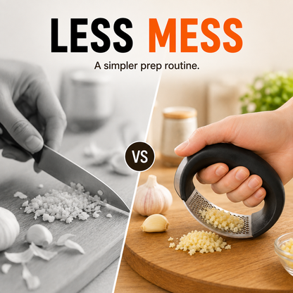 Garlic Press Rocker – Easy Stainless Steel Garlic Mincer