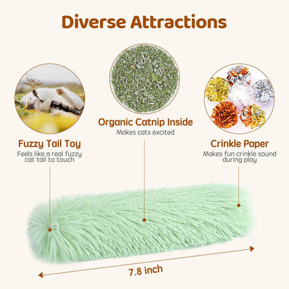 Catnip Crinkle Kicker Toy Pillow – Interactive Exercise
