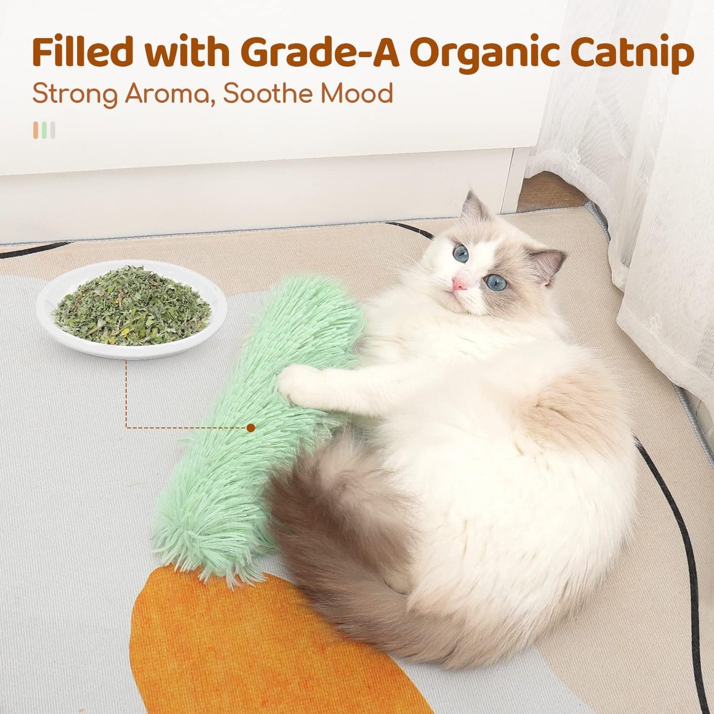 Catnip Crinkle Kicker Toy Pillow – Interactive Exercise