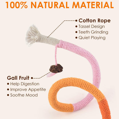 Catnip Chew Rope Kicker Toy – 19.5in / 50cm, Teeth Cleaning for Cats