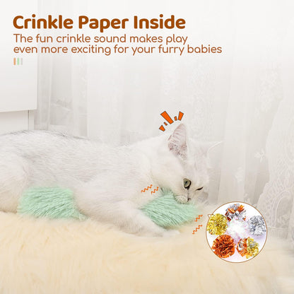 Catnip Crinkle Kicker Toy Pillow – Interactive Exercise