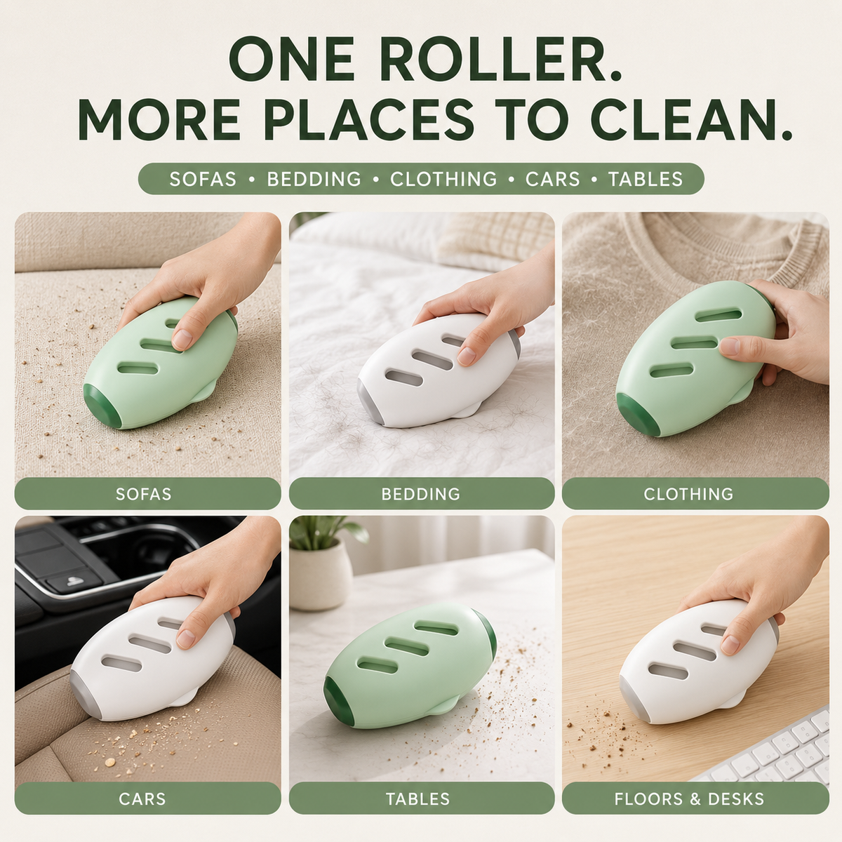 Reusable Sticky Pet Hair & Debris Roller – Washable Multi-Surface Cleaner