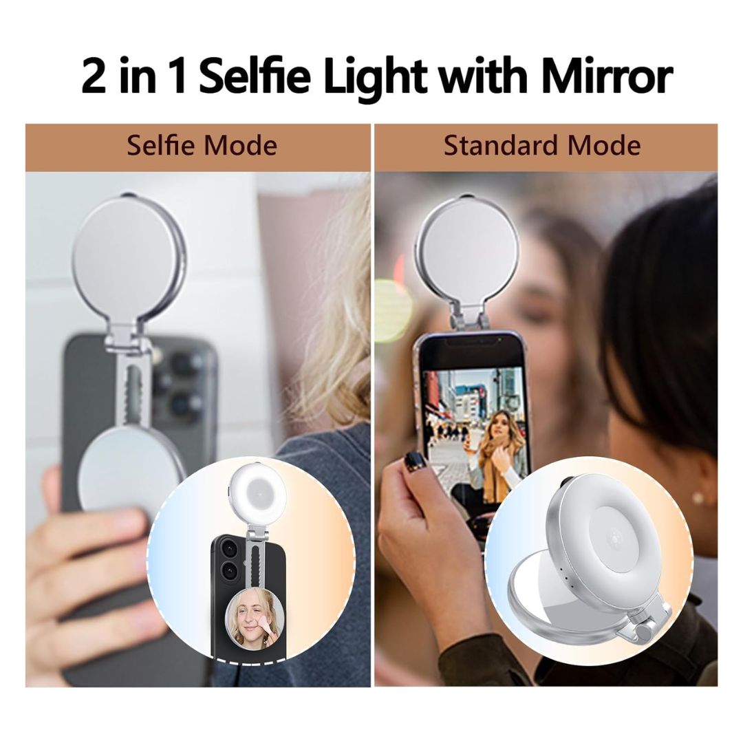 Portable Magnetic Selfie Light for Brighter Photos, Vlogs & Livestreams