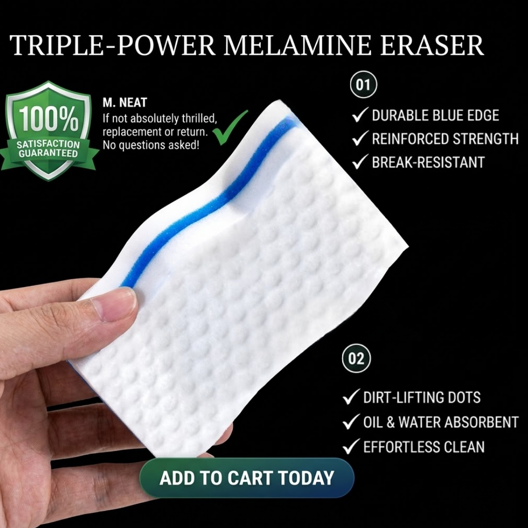 RSZZB® M. Neat Upgrade Melamine Sponge - 3X Density Premium Magic Eraser