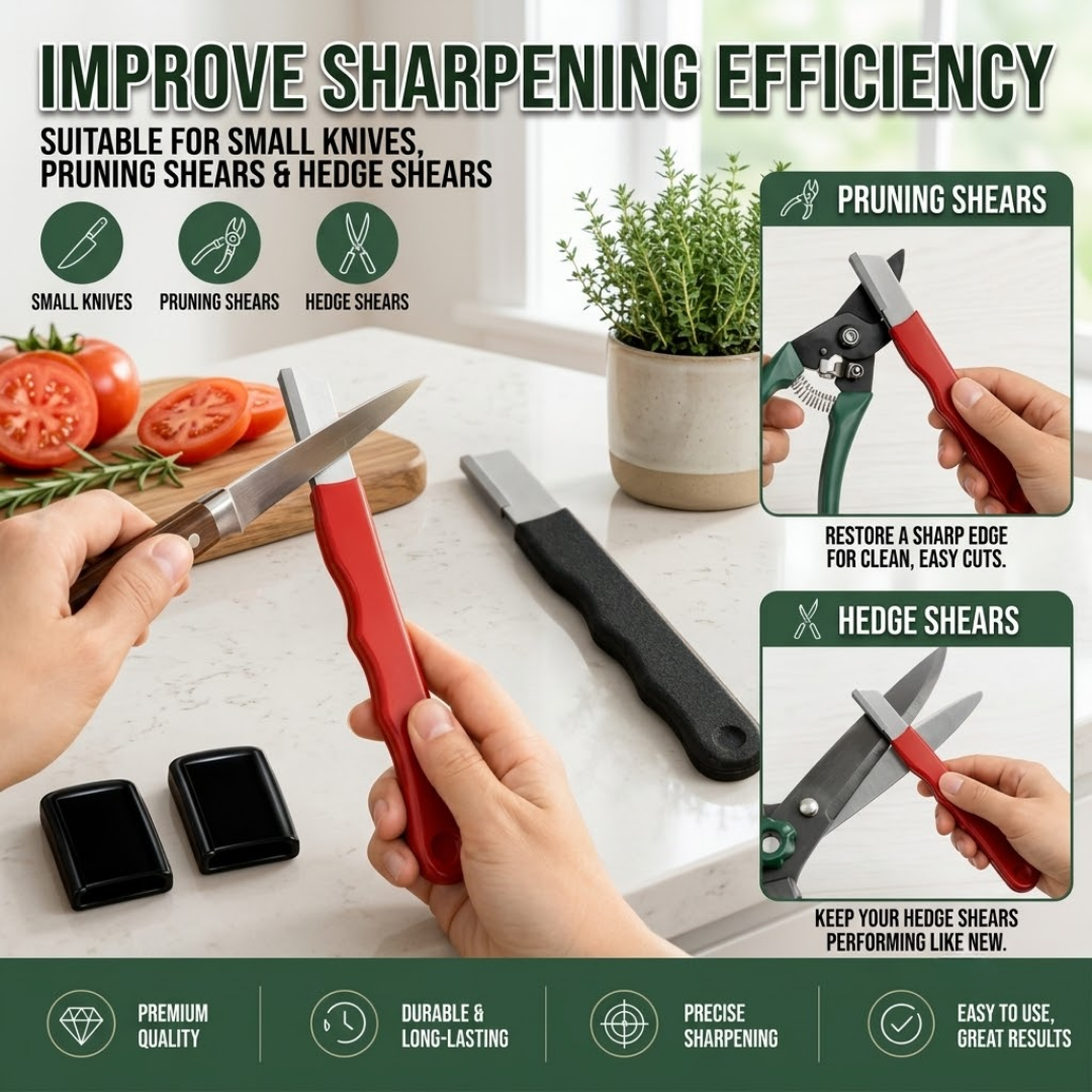 Premium Multi-Purpose Sharpening Tool | Restores Knives, Axes, Machetes & Garden Pruning Shears Instantly
