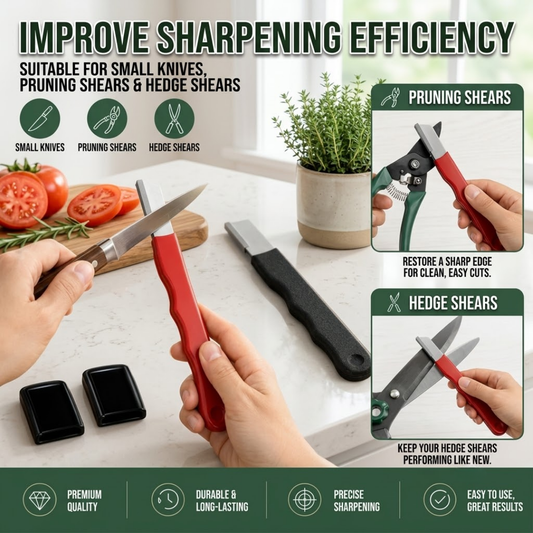 Premium Multi-Purpose Sharpening Tool | Restores Knives, Axes, Machetes & Garden Pruning Shears Instantly