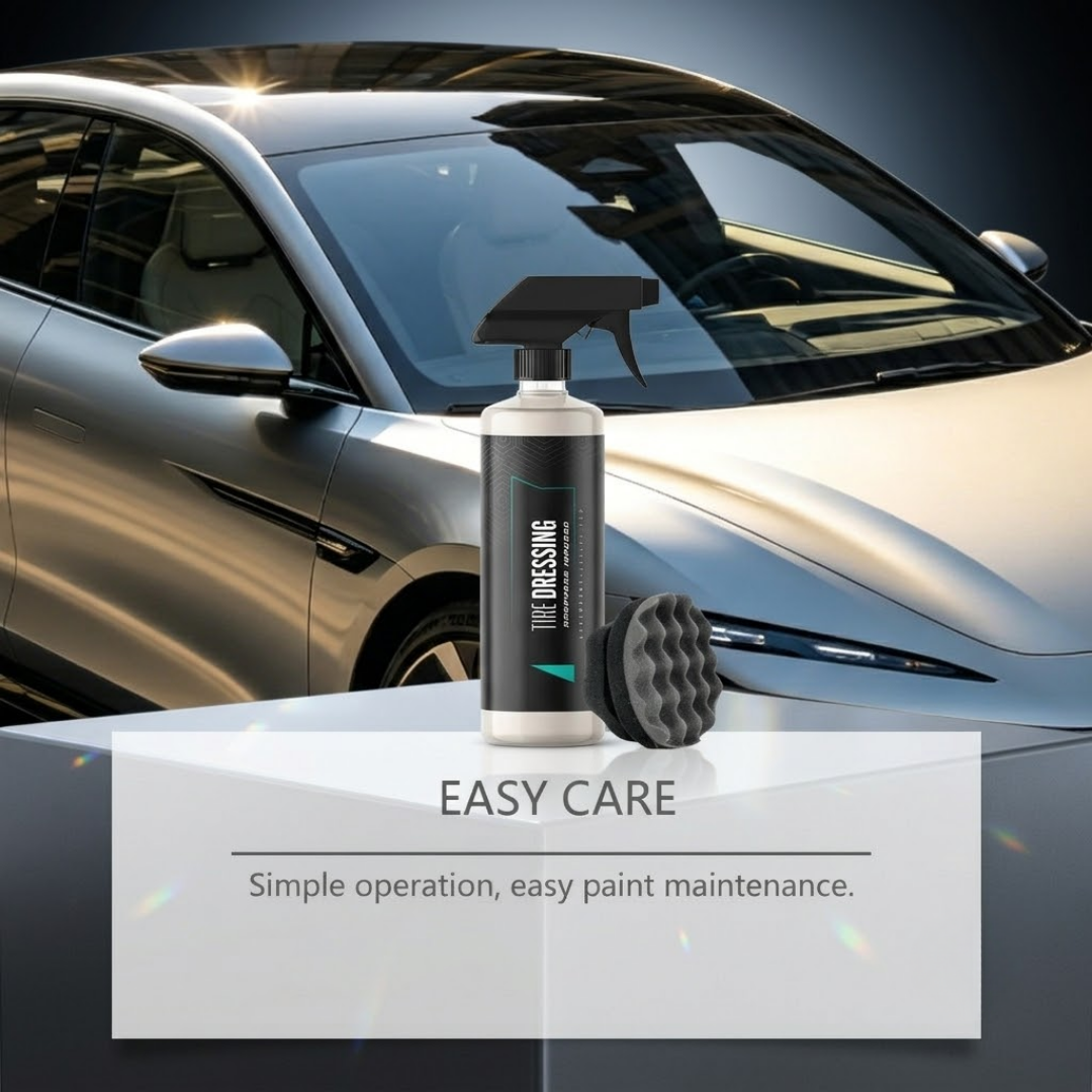 Free Sponge on Graphene Tire Dressing & Ceramic Spray | Waterproof High-Gloss Shine