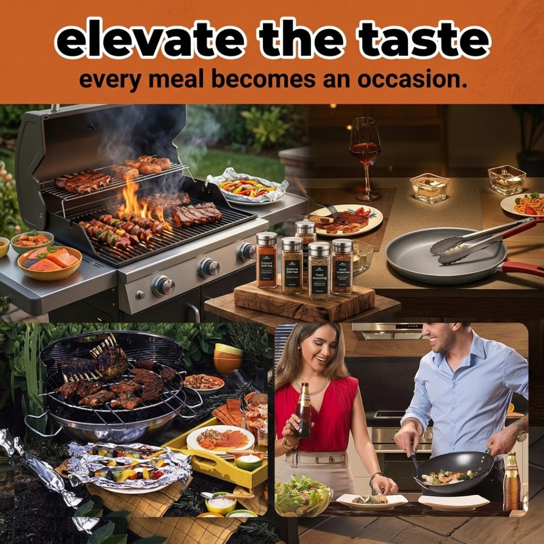 Magnetic Wall-Mounted Seasoning Dispenser Set | One-Touch Precise Salt & Spice Control Jar | Clump-Free Kitchen Organizer