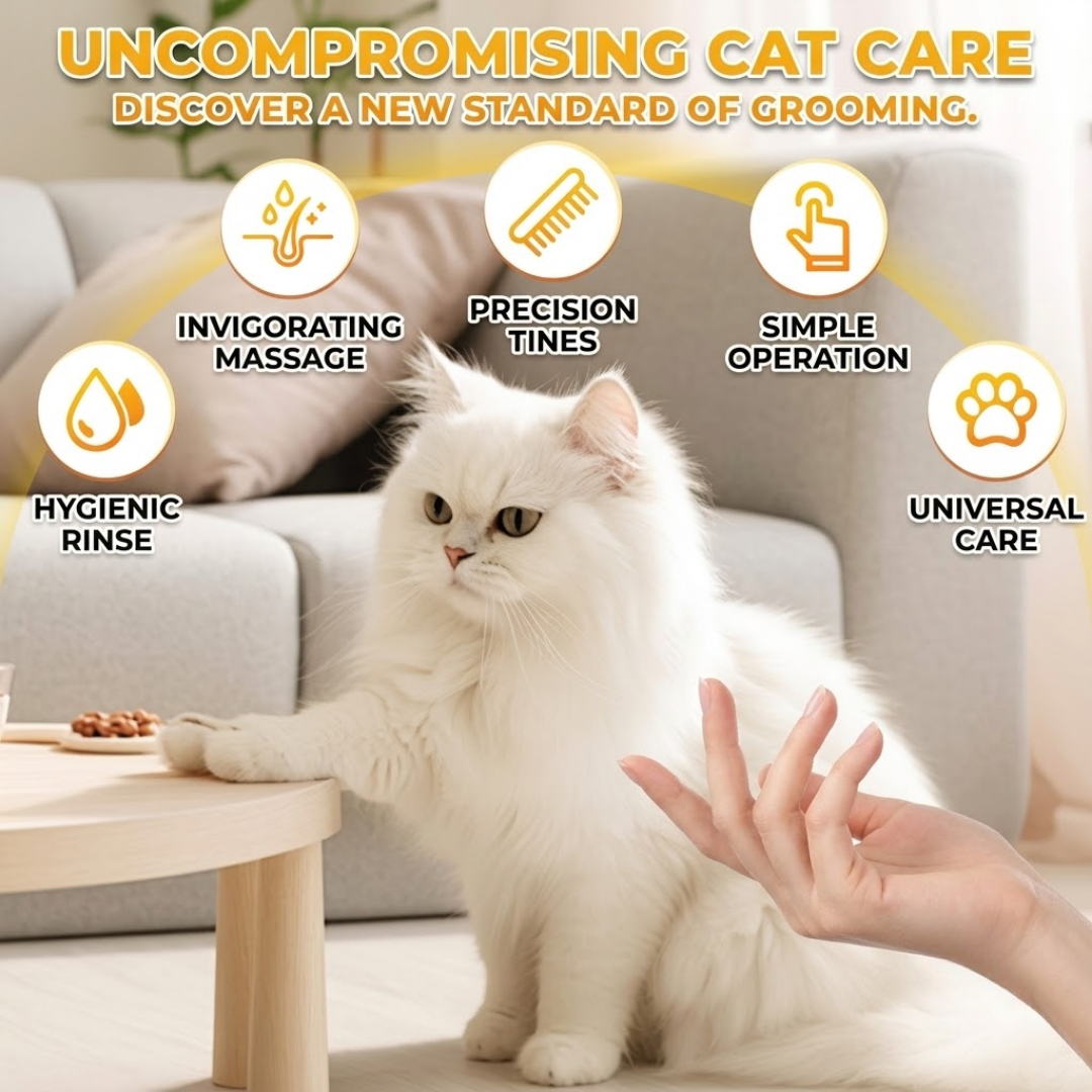 🌟 Ultimate Pet Grooming Comb | One-Click Self-Cleaning Brush for Dogs & Cats 🌟
