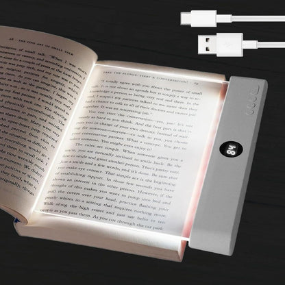 Rechargeable 2-in-1 LED Book Light with Timer, Soft Eye-Caring Night Reading Lamp