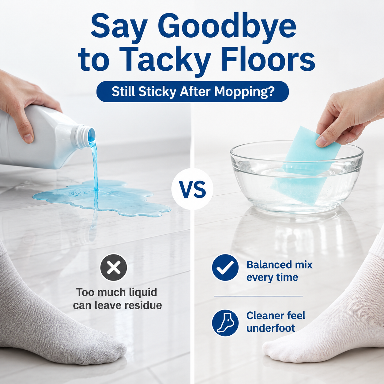 100pcs Multi-Surface Floor Cleaning Tablets – Antibacterial & Fresh