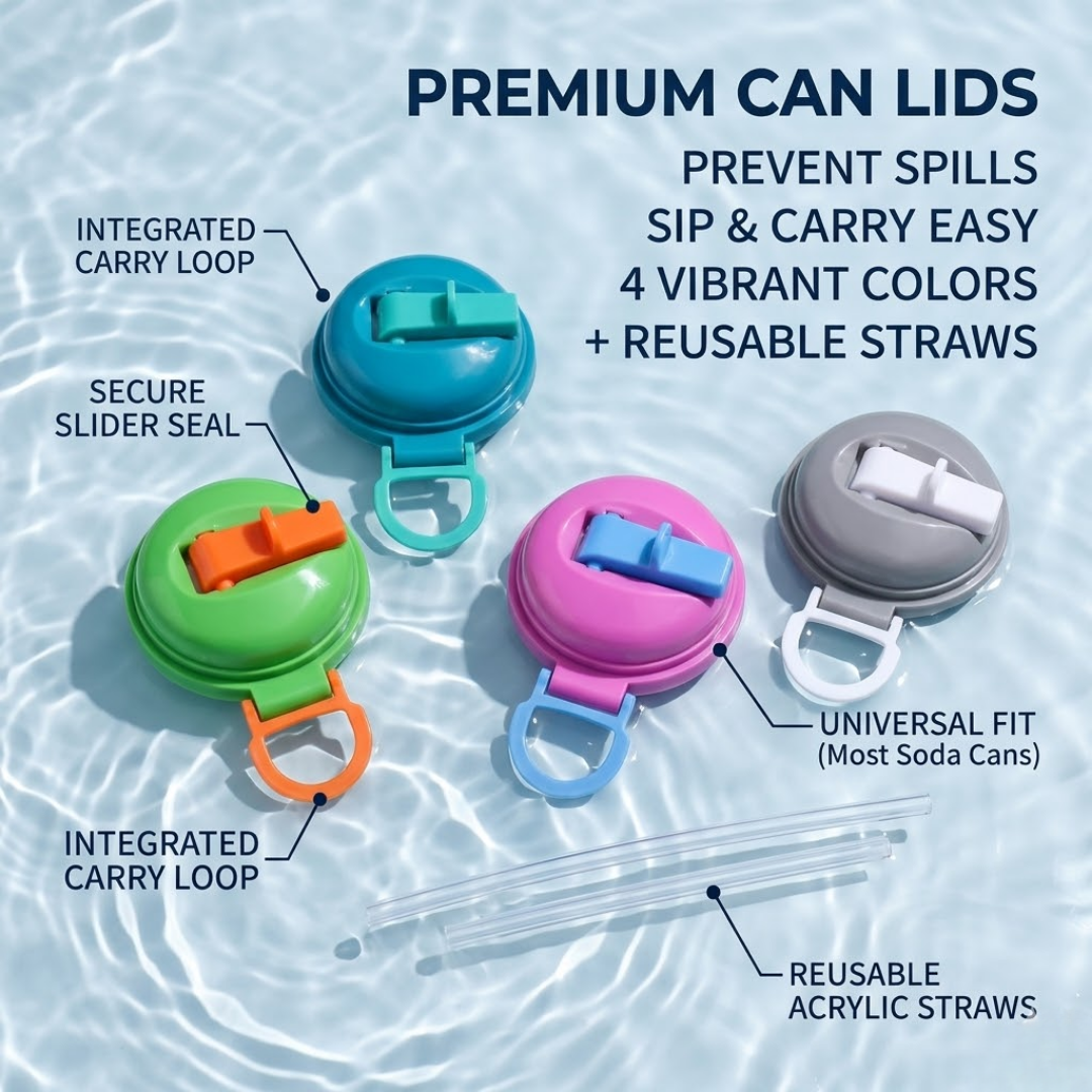30% OFF TODAY! 🥤 Premium Leak-Proof Can Bottle Cap | Universal Soda & Coke Can Lid with Reusable Straw