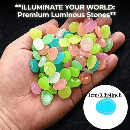 🌌 Premium Luminous Pebbles: Dreamy Glow-in-the-Dark Stones for Garden Paths, Aquariums, & Potted Plants