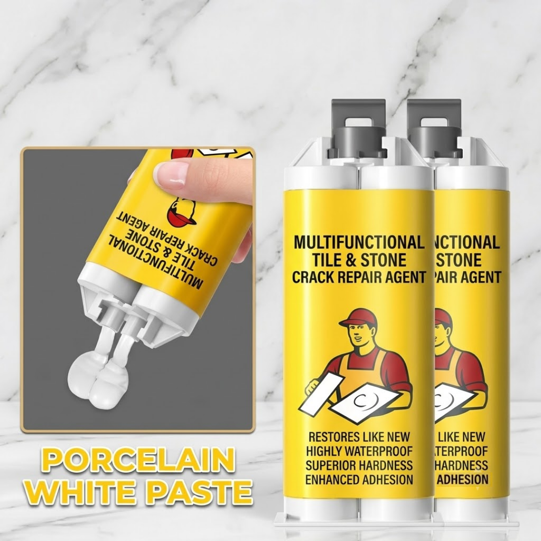 Tile & Stone Crack Repair Kit | 100% Waterproof Quick-Drying Epoxy Paste for Ceramic, Marble & Floor Hole Restoration