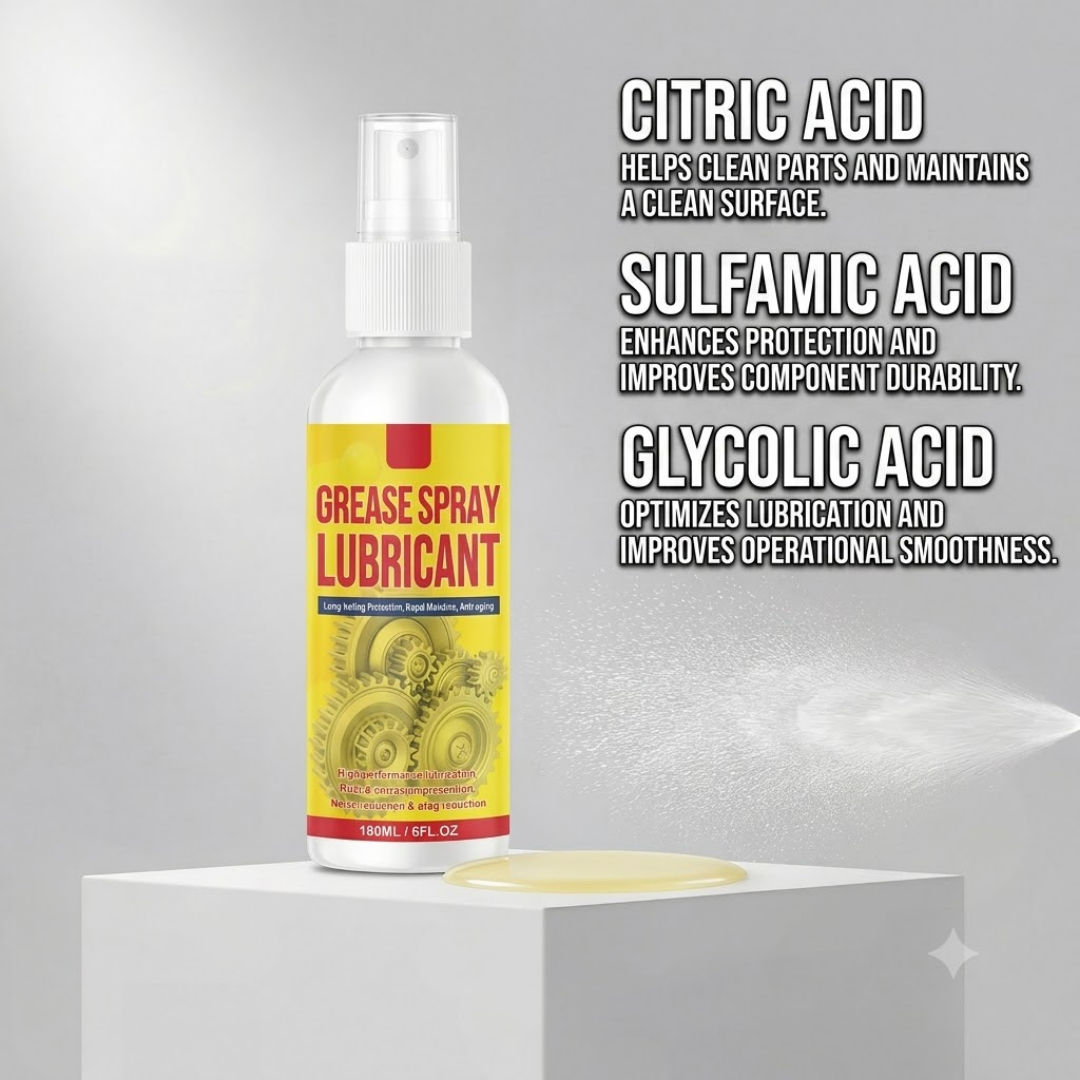 Rust Removal and Lubrication Spray, Gentle Cleaning and Care for Metal, Lubrication, Noise Reduction, Smoothness, Suitable for Automotive Hardware and Various Scenarios